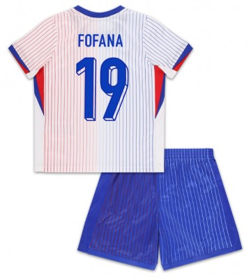 Francia Youssouf Fofana #19 Segunda Equipación Niños Eurocopa 2024 Manga Corta (+ Pantalones cortos)